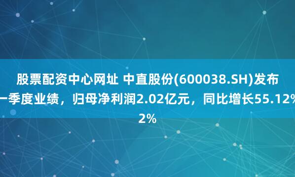 股票配资中心网址 中直股份(600038.SH)发布一季度业绩，归母净利润2.02亿元，同比增长55.12%